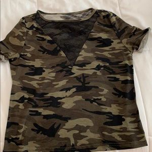 Army print t-shirt